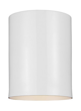 Visual Comfort Studio - 7813801EN3-15 - One Light Outdoor Flush Mount - Outdoor Cylinders - White