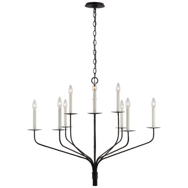 Visual Comfort Signature - S 5752AI - LED Chandelier - Belfair - Aged Iron