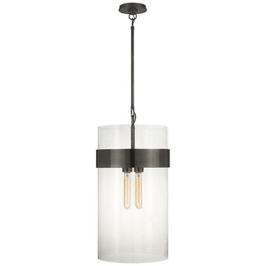 Visual Comfort Signature - S 5674BZ-CG - Four Light Pendant - Presidio - Bronze