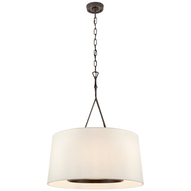 Visual Comfort Signature - S 5401AI-L - Six Light Pendant - Dauphine - Aged Iron