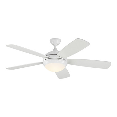 Generation Lighting. - 5DISM52RZWD - 52" Ceiling Fan - Discus - Matte White