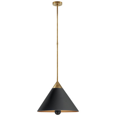 Visual Comfort Signature - KW 5509AB/BLK-FA - LED Pendant - Cleo - Antique-Burnished Brass
