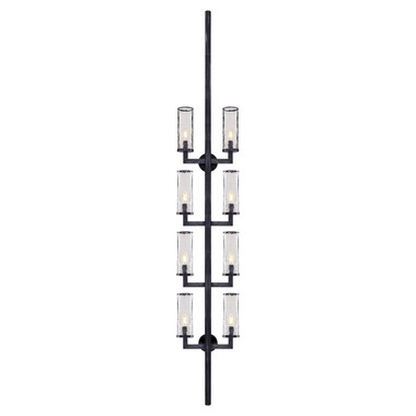 Visual Comfort Signature - KW 2204BZ-CRG - Eight Light Wall Sconce - Liaison - Bronze