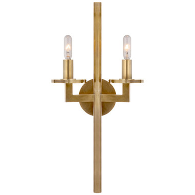Visual Comfort Signature - KW 2201AB - Two Light Wall Sconce - Liaison - Antique-Burnished Brass
