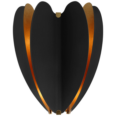 Visual Comfort Signature - KS 2130BLK/G - LED Wall Sconce - Danes - Matte Black and Gild