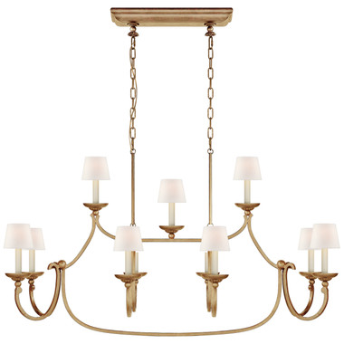 Visual Comfort Signature - CHC 5495GI-L - 11 Light Linear Pendant - Flemish - Gilded Iron
