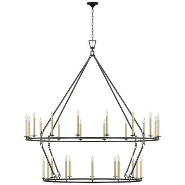 Visual Comfort Signature - CHC 5278AI - LED Chandelier - Darlana Ring - Aged Iron