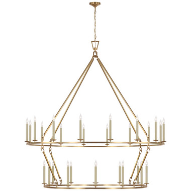 Visual Comfort Signature - CHC 5278AB - LED Chandelier - Darlana Ring - Antique-Burnished Brass
