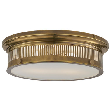 Visual Comfort Signature - CHC 4392AB-WG - Two Light Flush Mount - Alderly - Antique-Burnished Brass