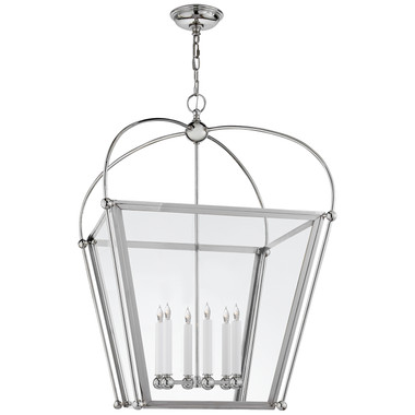 Visual Comfort Signature - CHC 3440PN-CG - Six Light Lantern - Riverside - Polished Nickel