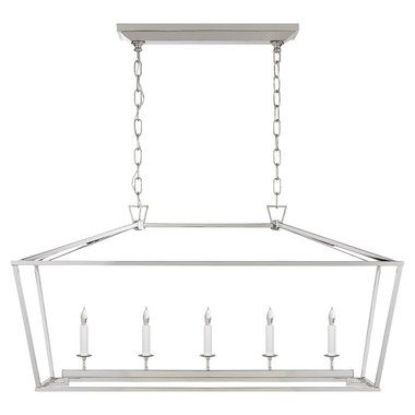 Visual Comfort Signature - CHC 2156PN - Five Light Linear Pendant - Darlana - Polished Nickel