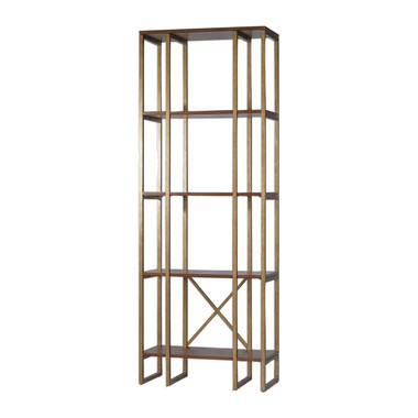 Uttermost - 25347 - Etagere - Karishma - Brushed Antique Gold
