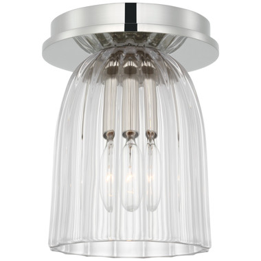 Visual Comfort Signature - ARN 4500PN-CG - LED Flush Mount - Asalea - Polished Nickel