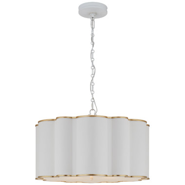 Visual Comfort Signature - AH 5215WHT/G-FA - Four Light Pendant - Markos - White with Gild