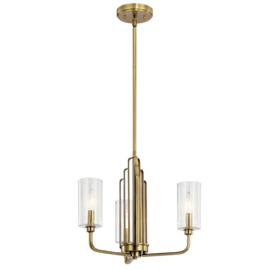 Kichler - 52410BNB - Three Light Chandelier - Kimrose - Brushed Natural Brass