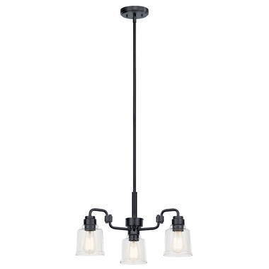 Kichler - 52397BK - Three Light Chandelier - Aivian - Black