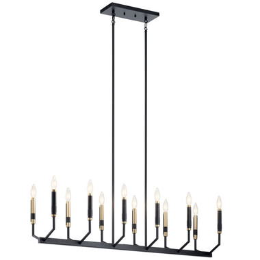 Kichler - 52350BK - 12 Light Linear Chandelier - Armand - Black