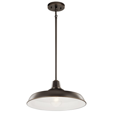 Kichler - 49993OZ - One Light Outdoor Pendant/Semi Flush - Pier - Olde Bronze