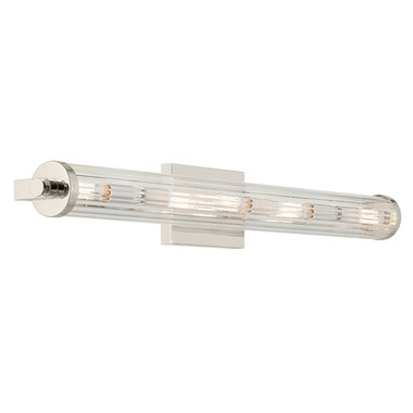 Kichler - 45650PN - Five Light Linear Bath - Azores - Polished Nickel