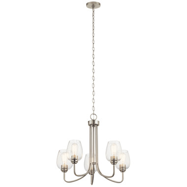 Kichler - 44377NICS - Five Light Chandelier - Valserrano - Brushed Nickel