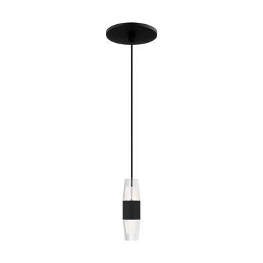 Visual Comfort Modern - SLPD38127B - LED Pendant - Lassell - Nightshade Black
