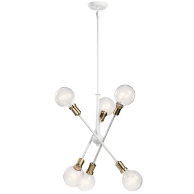 Kichler - 43095WH - Six Light Chandelier - Armstrong - White