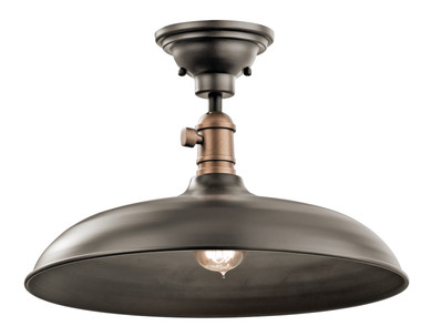 Kichler - 42585OZ - One Light Pendant/Semi Flush - Cobson - Olde Bronze