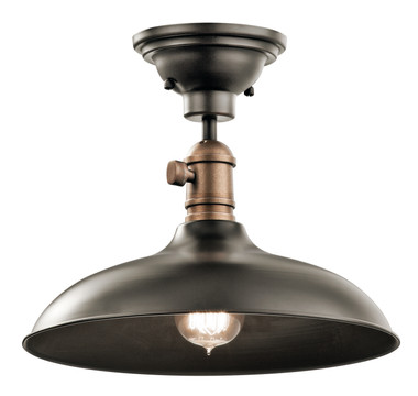 Kichler - 42580OZ - One Light Pendant/Semi Flush - Cobson - Olde Bronze