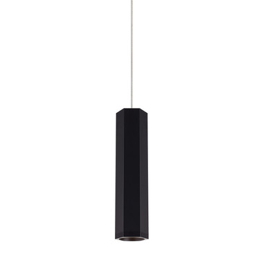 Visual Comfort Modern - 700MPBLKSBS-LED930 - LED Pendant - Blok - Matte Black/Satin Nickel