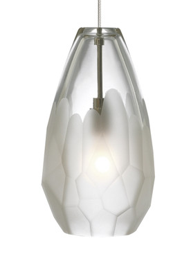 Visual Comfort Modern - 700MOBRLFS - One Light Pendant - Briolette - Satin Nickel