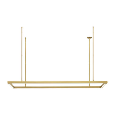 Visual Comfort Modern - 700LSSTG50NB-LED927 - LED Linear Suspension - Stagger - Natural Brass