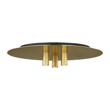 Visual Comfort Modern - 700FMPNT16NB-LED930-277 - LED Flush Mount - Ponte - Natural Brass