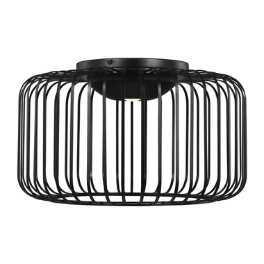 Visual Comfort Modern - 700FMKAI15B-LED930 - LED Flush Mount - Kai - Nightshade Black