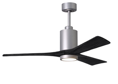 Matthews Fan Company - PA3-BN-BK-52 - 52Ceiling Fan - Patricia - Brushed Nickel
