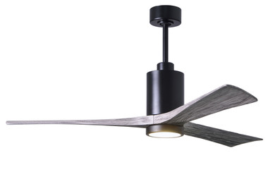 Matthews Fan Company - PA3-BK-BW-60 - 60Ceiling Fan - Patricia - Matte Black