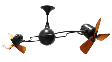 Matthews Fan Company - IV-BK-WD - 53Ceiling Fan - Italo Ventania - Matte Black