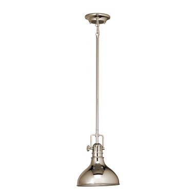 Kichler - 2664PN - One Light Mini Pendant - Hatteras Bay - Polished Nickel