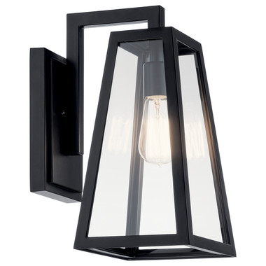 Kichler - 49331BK - One Light Outdoor Wall Mount - Delison - Black