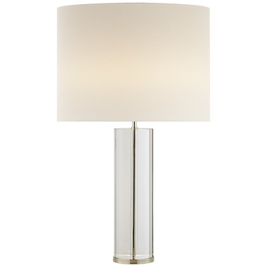 Visual Comfort Signature - ARN 3024CG/PN-L - Two Light Table Lamp - Lineham - Crystal with Polished Nickel
