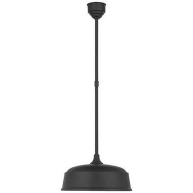 Visual Comfort Signature - TOB 5812MBK-MBK - LED Pendant - Academy Barn Light - Matte Black