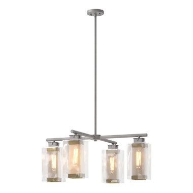 Hubbardton Forge - 364213-SKT-MULT-78-70-ZM0093 - Four Light Outdoor Pendant - Polaris - Coastal Burnished Steel