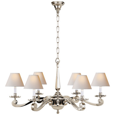 Visual Comfort Signature - AH 5010PN-NP - Six Light Chandelier - Myrna - Polished Nickel