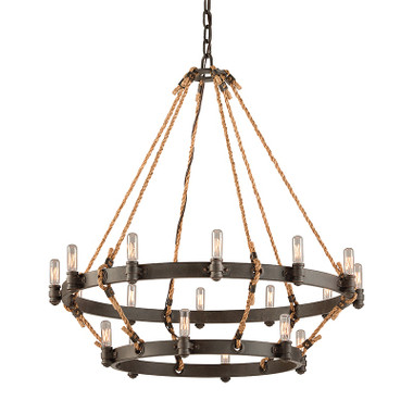 Troy Lighting - F3128-HBZ - 18 Light Chandelier - Pike Place - Heritage Bronze