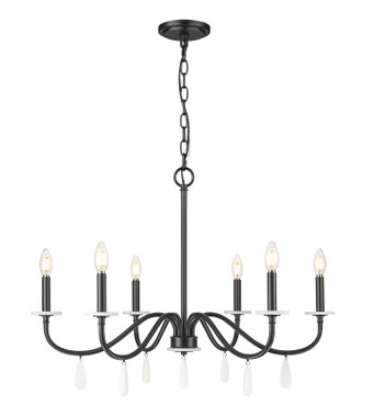 Z-Lite - 6103-32MB - Six Light Chandelier - Toussant - Matte Black