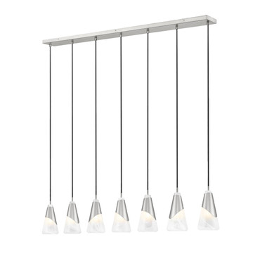 Z-Lite - 828P6-7L-BN - Seven Light Linear Chandelier - Aimie - Brushed Nickel
