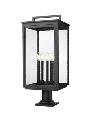 Z-Lite - 5019PHXLR-533PM-BK - Five Light Outdoor Pier Mount - Hartwell - Sand Black