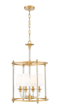 Z-Lite - 1950-4C-RB - Four Light Chandelier - Katerina - Rubbed Brass