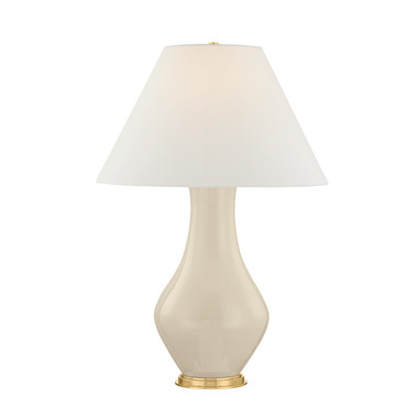 Hudson Valley - MDSL2700-AGB/CFM - One Light Table Lamp - Hanslope - Aged Brass/Ceramic French Muslin