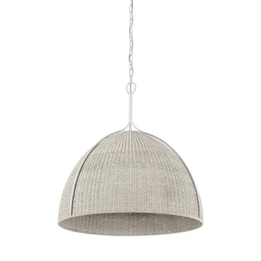 Hudson Valley - 1728-WP - One Light Pendant - Woodlawn - White Plaster