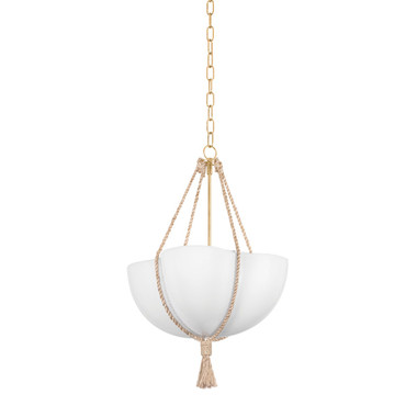 Hudson Valley - 1020-VGL - One Light Pendant - Amberley - Vintage Gold Leaf